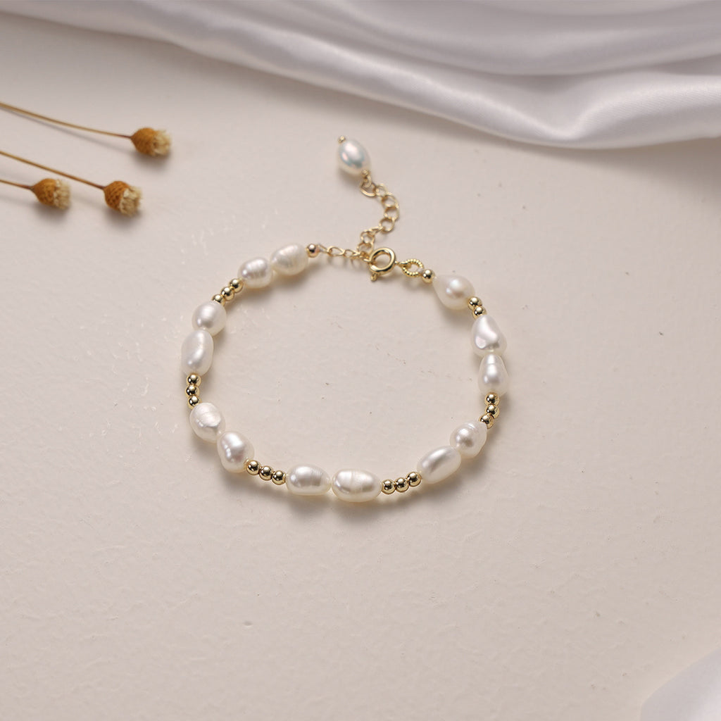 Bracelet pour femme avec perles d'eau douce naturelles