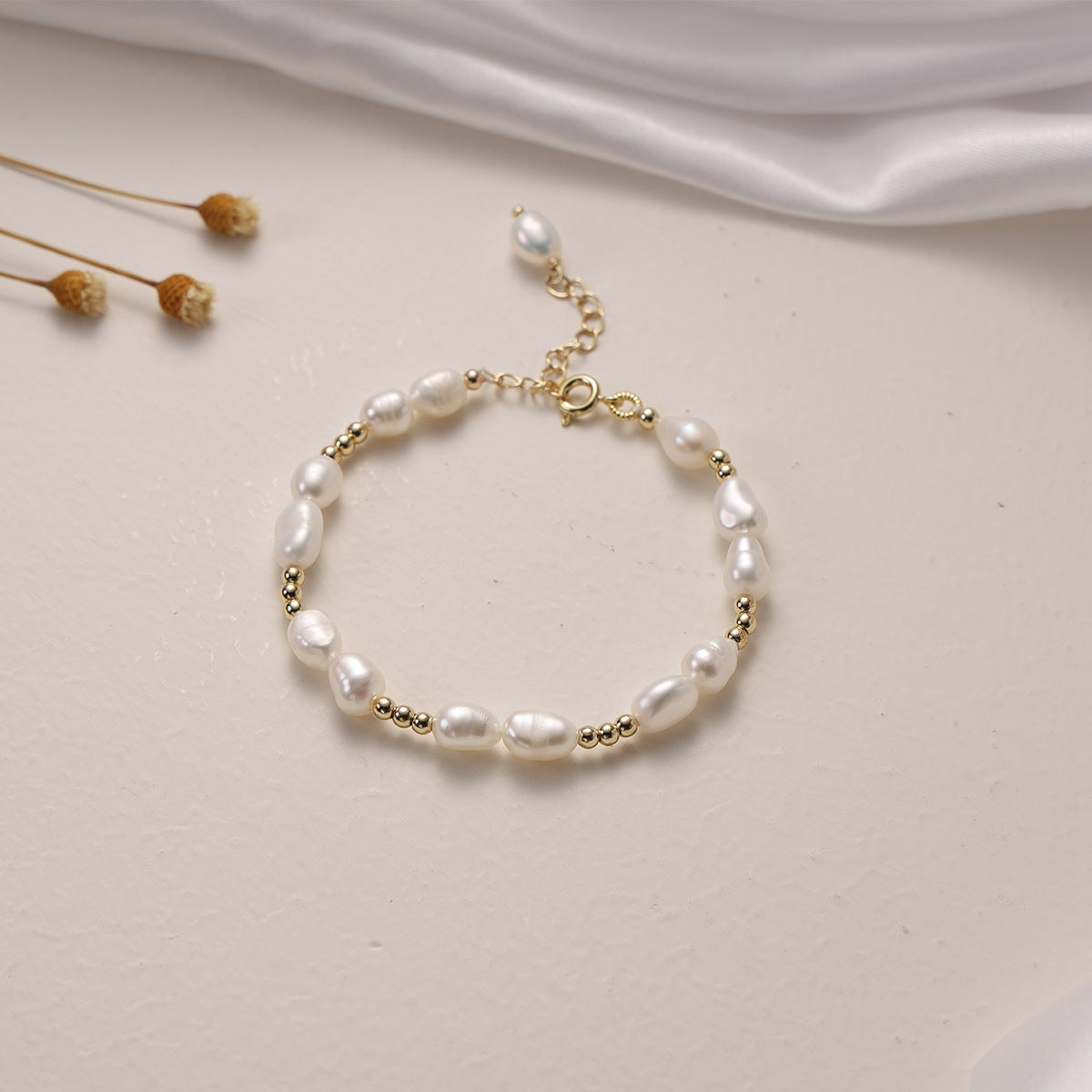 Bracciale da donna con perle d'acqua dolce naturali