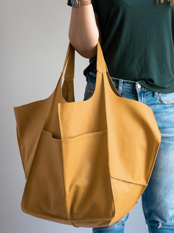 Borse vintage di grande capacità in morbida pelle PU, borsa grande di lusso firmata da donna, borsa a tracolla da spiaggia per le vacanze