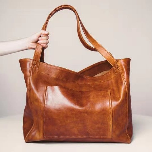 Borse vintage di grande capacità in morbida pelle PU, borsa grande di lusso firmata da donna, borsa a tracolla da spiaggia per le vacanze
