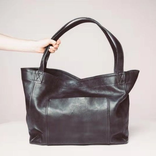 Borse vintage di grande capacità in morbida pelle PU, borsa grande di lusso firmata da donna, borsa a tracolla da spiaggia per le vacanze