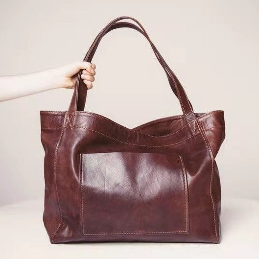 Borse vintage di grande capacità in morbida pelle PU, borsa grande di lusso firmata da donna, borsa a tracolla da spiaggia per le vacanze