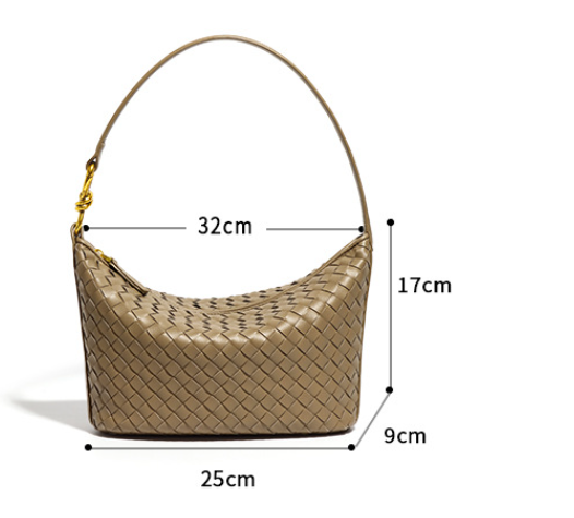 Borsa intrecciata a mano, alla moda, monospalla, a tracolla