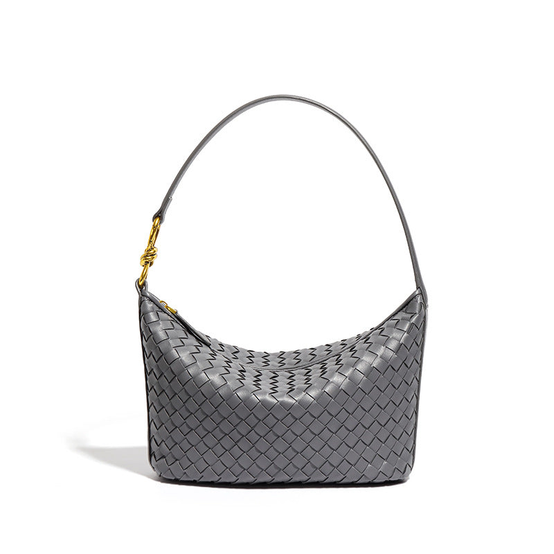 Borsa intrecciata a mano, alla moda, monospalla, a tracolla