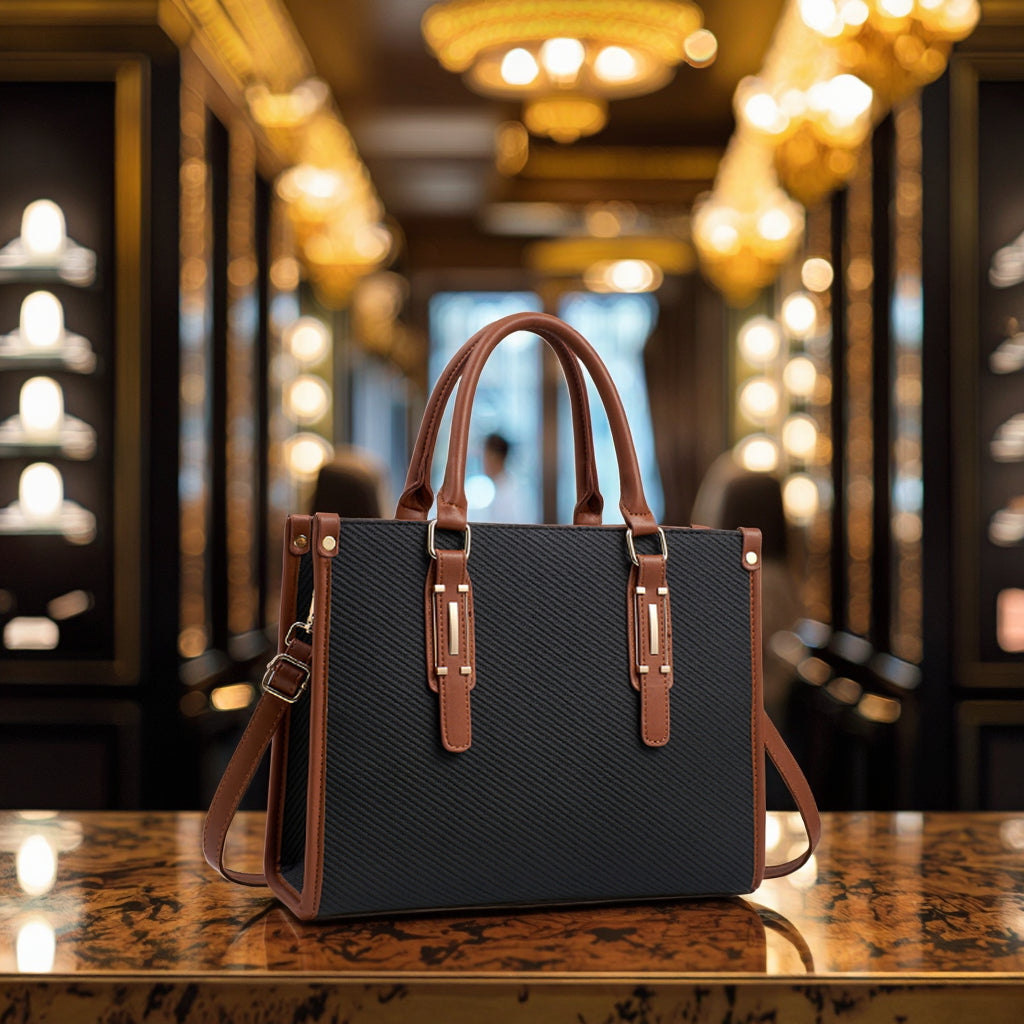 Squisita borsa di lusso firmata - Borsa a tracolla da donna in pelle di alta qualità con fodera in nylon e chiusura a catena, elegante e alla moda.
