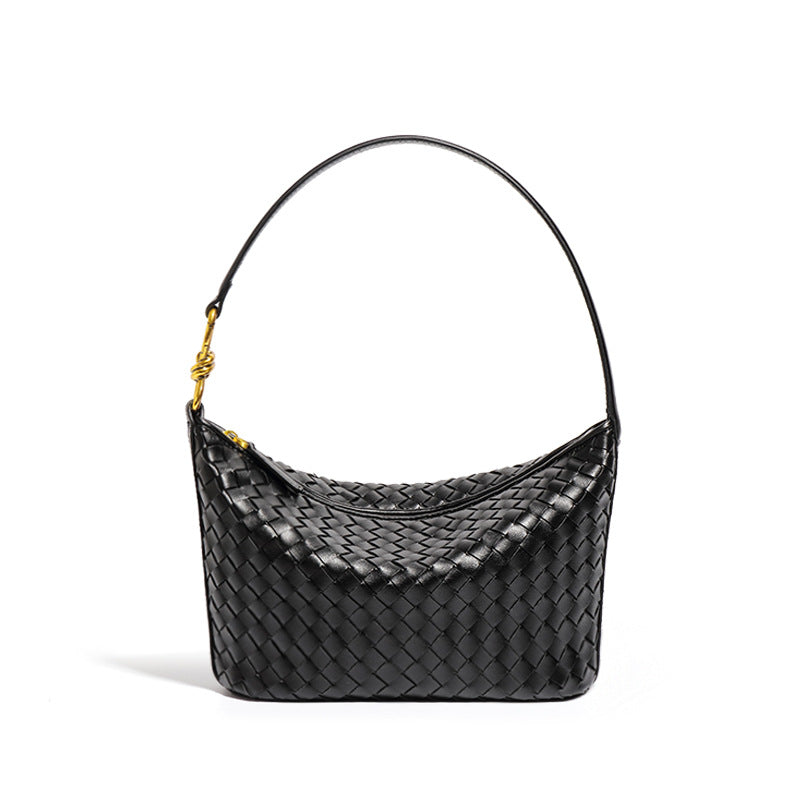 Borsa intrecciata a mano, alla moda, monospalla, a tracolla