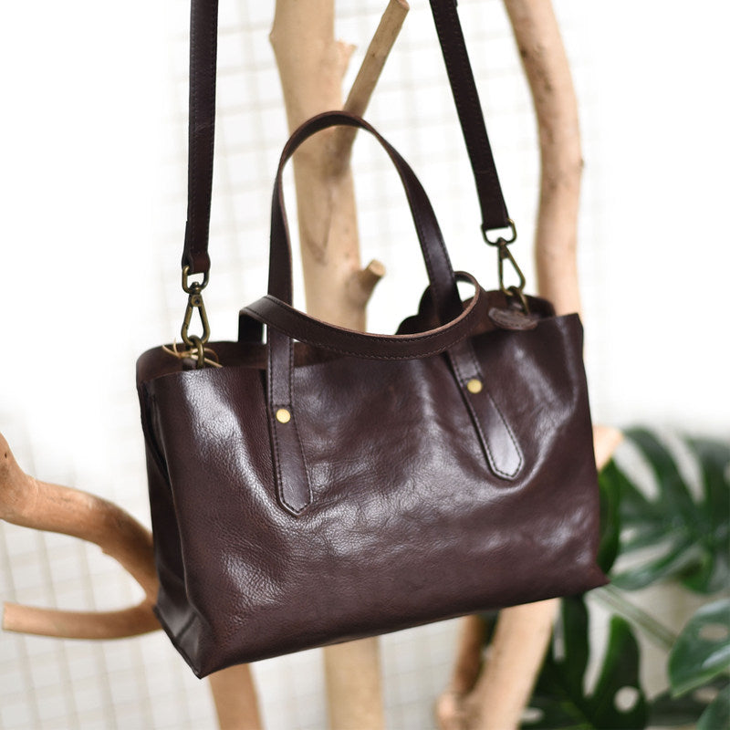 Borsa a tracolla da donna vintage e versatile in morbida pelle, ideale per gli spostamenti quotidiani