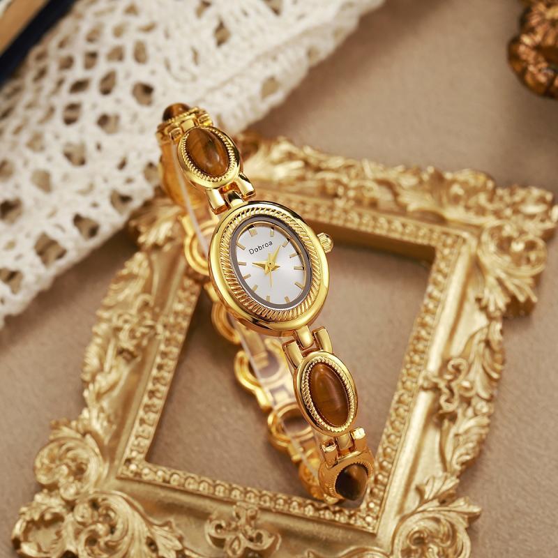 Bracciale con pietra naturale Dongling e occhio di tigre