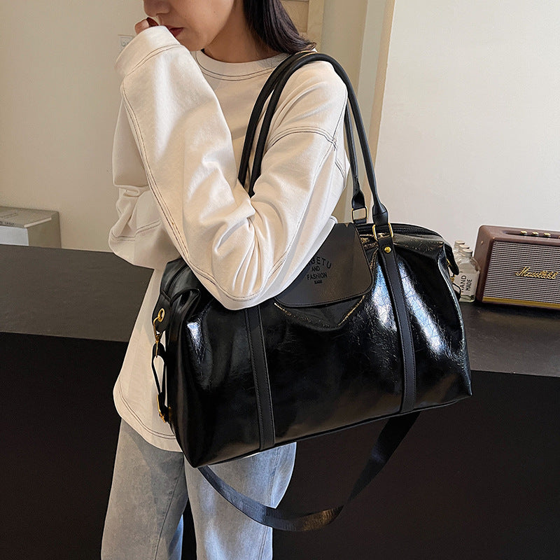 Borsa sportiva a tracolla con separazione per indumenti asciutti e bagnati, borsa da palestra, borsa da viaggio semplice e maneggevole.