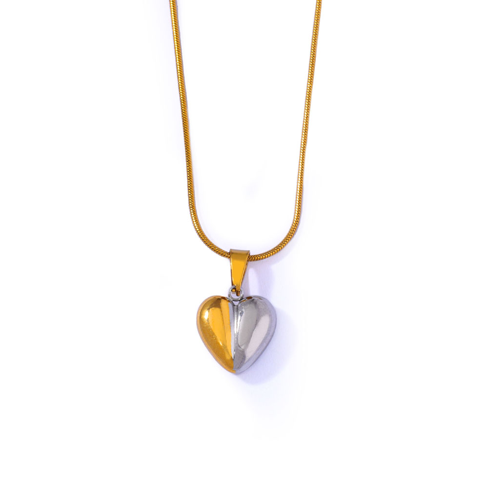 Collane cuore bicolore elegance