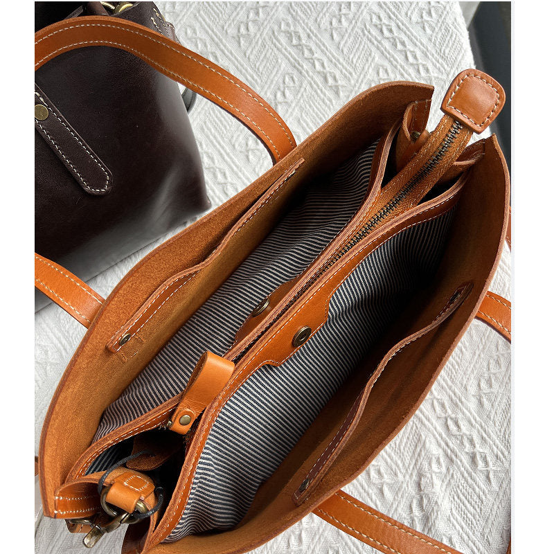 Borsa a tracolla da donna vintage e versatile in morbida pelle, ideale per gli spostamenti quotidiani