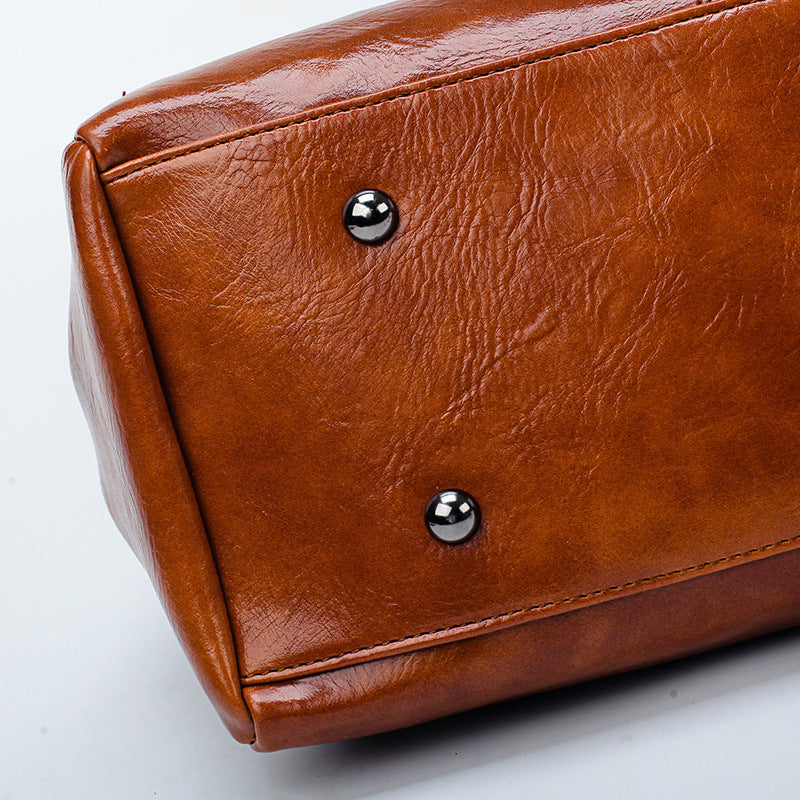Borse di lusso vintage in pelle cerata da donna