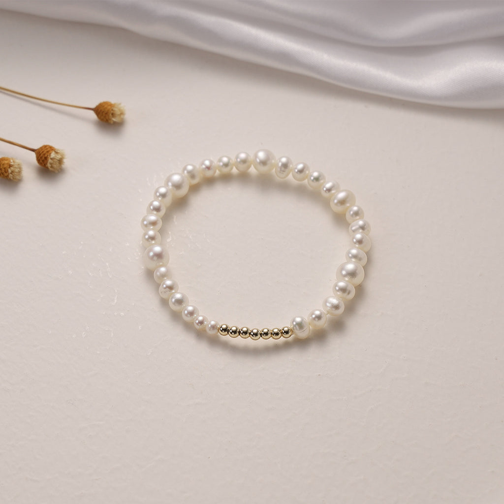 Bracelet pour femme avec perles d'eau douce naturelles
