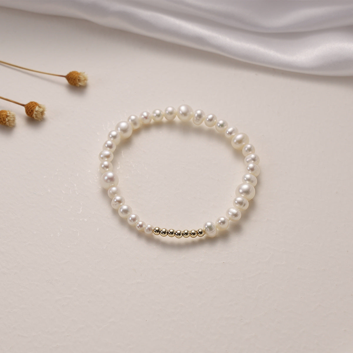 Bracciale da donna con perle d'acqua dolce naturali