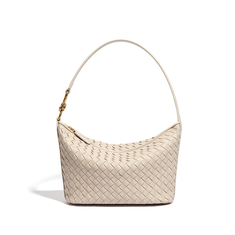 Borsa intrecciata a mano, alla moda, monospalla, a tracolla