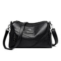 New, spacious and fashionable shoulder bag in soft leather