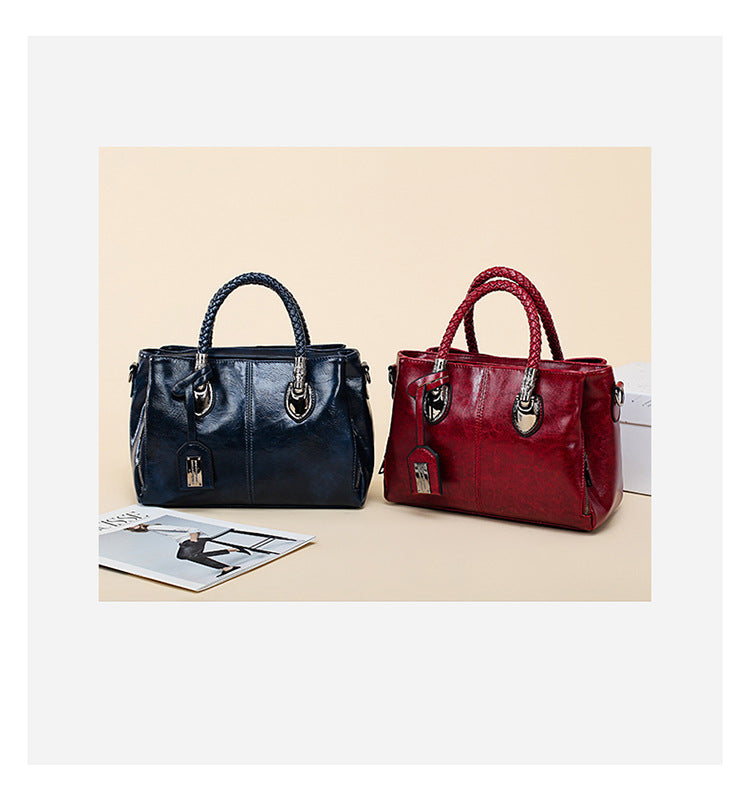 Borse di lusso vintage in pelle cerata da donna