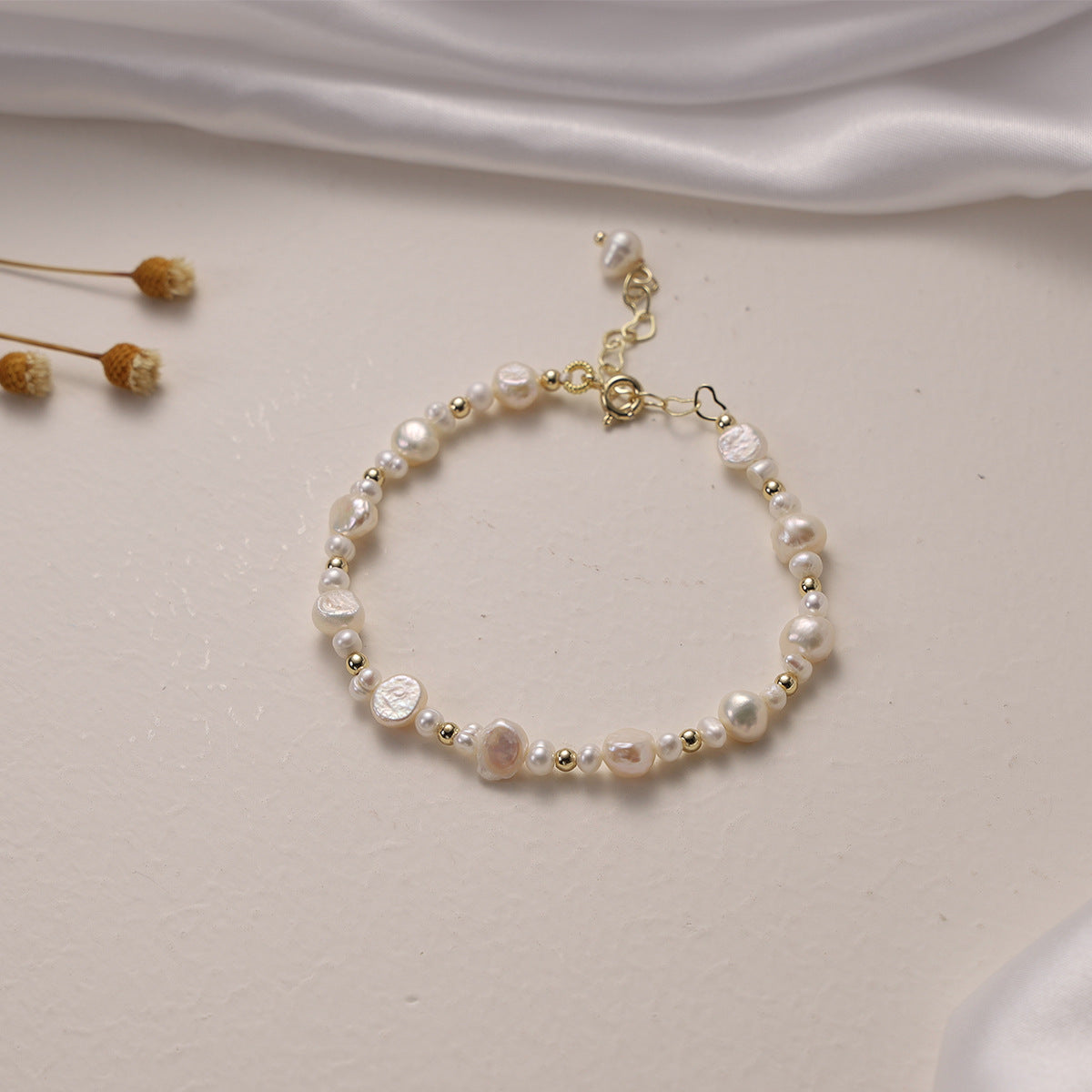 Bracciale da donna con perle d'acqua dolce naturali