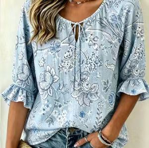 Camicia casual con colletto primavera/estate, per tutti i giorni.