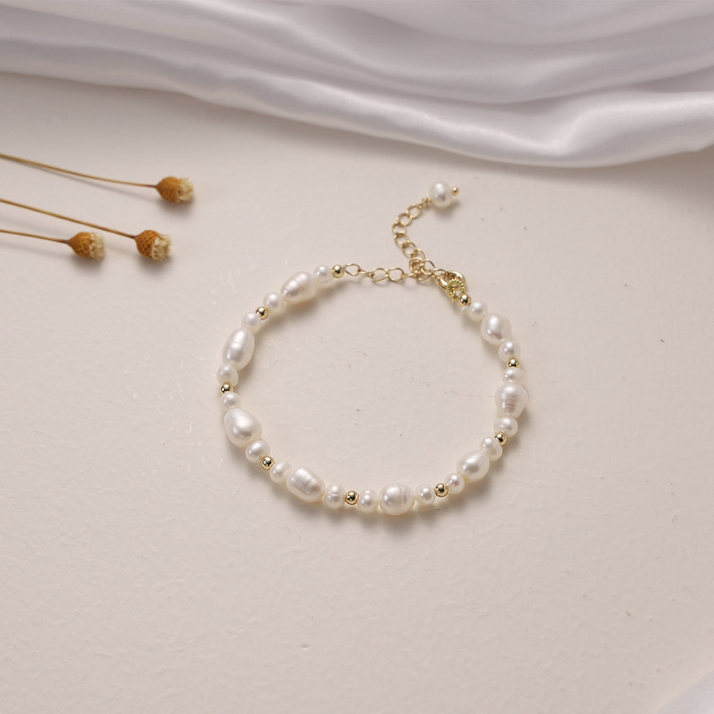 Bracelet pour femme avec perles d'eau douce naturelles