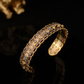 Bracciale rigido stile Buccellati italiano, in rame placcato oro 18 carati