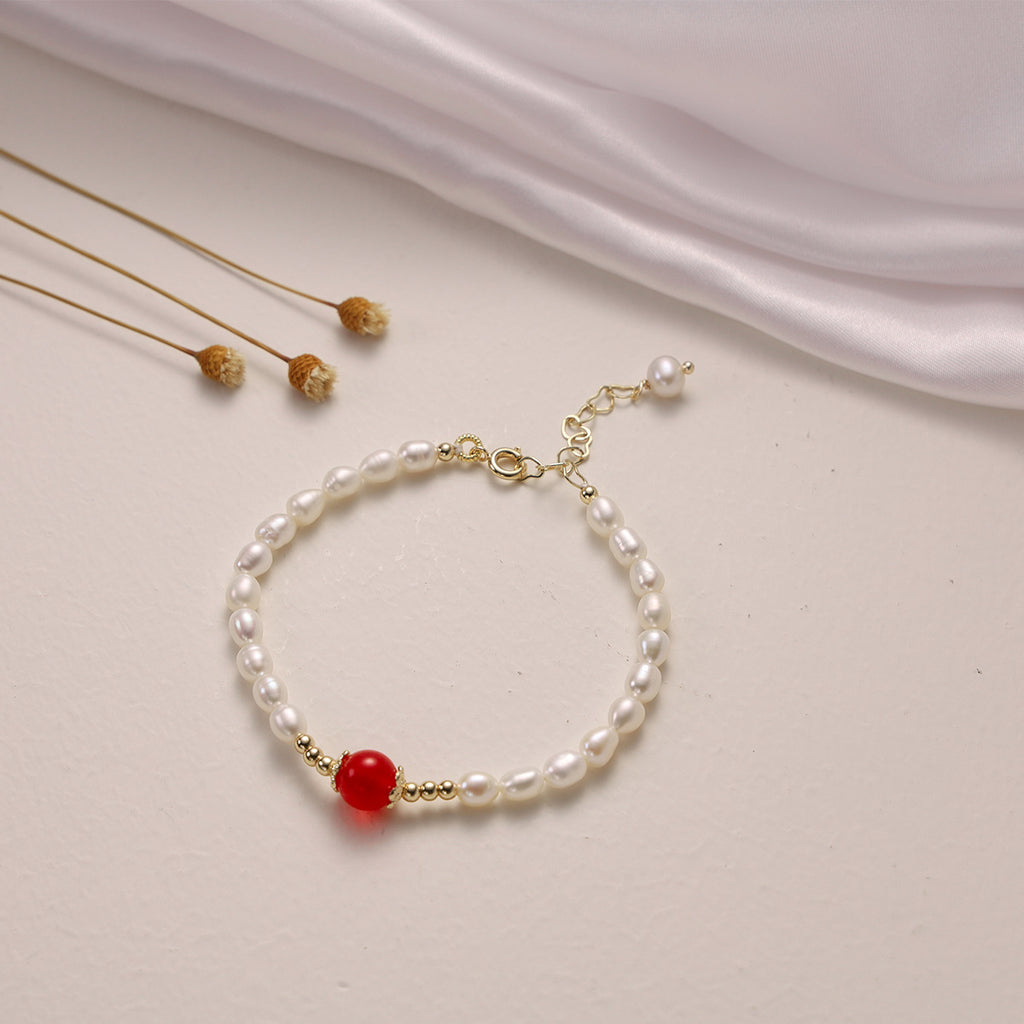 Bracelet pour femme avec perles d'eau douce naturelles