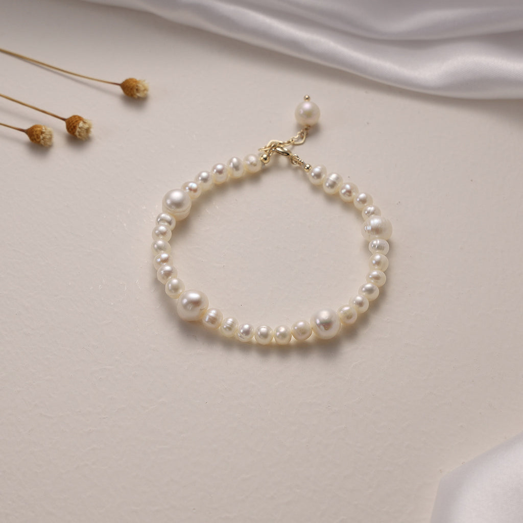 Bracelet pour femme avec perles d'eau douce naturelles