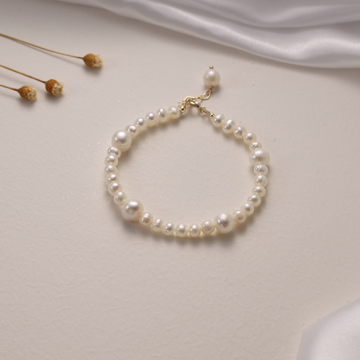 Bracciale da donna con perle d'acqua dolce naturali