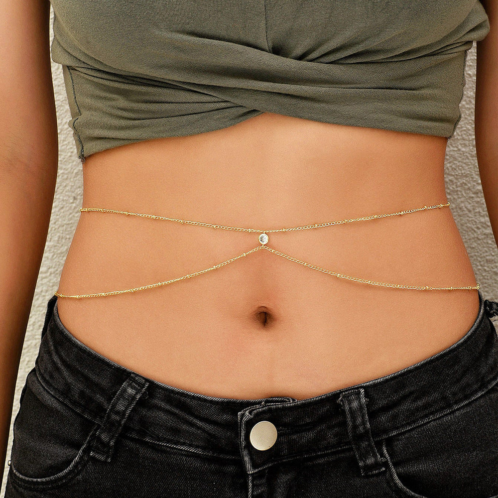 Collana a catena multistrato per il corpo da donna