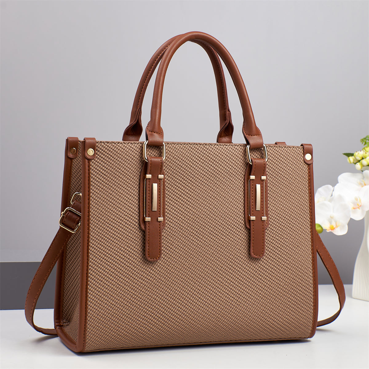 Squisita borsa di lusso firmata - Borsa a tracolla da donna in pelle di alta qualità con fodera in nylon e chiusura a catena, elegante e alla moda.