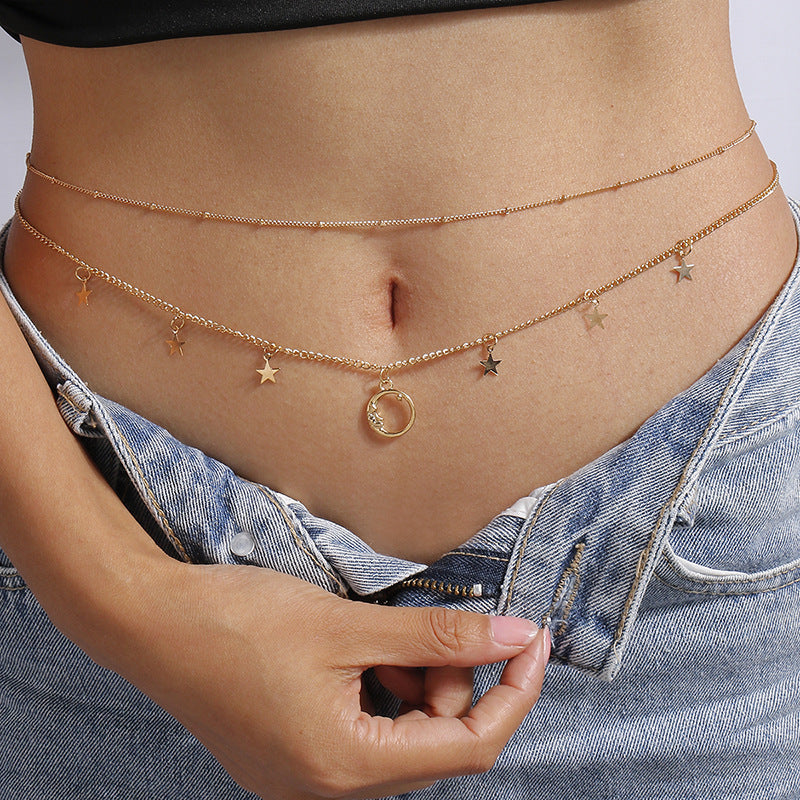 Collana a catena multistrato per il corpo da donna