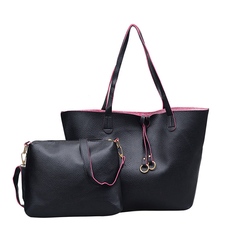 Set di due pezzi con borsa a tracolla da donna con nastro alla moda