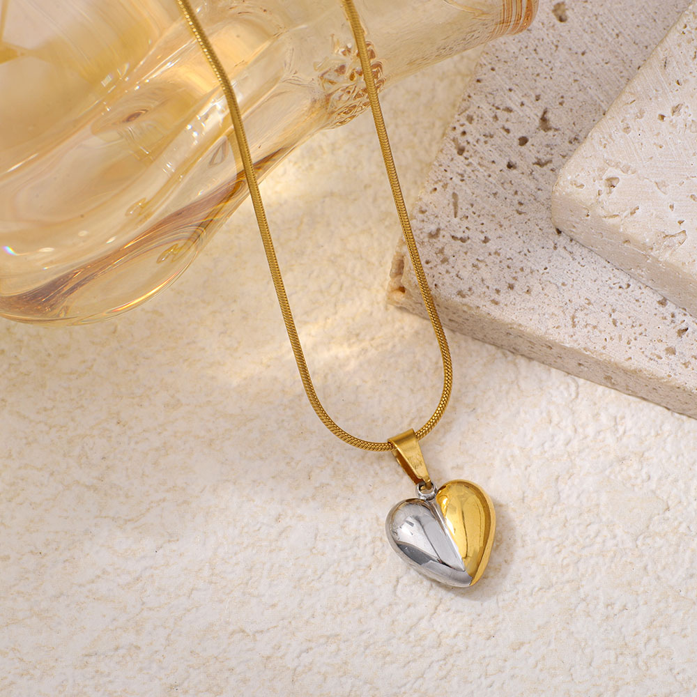 Collane cuore bicolore elegance