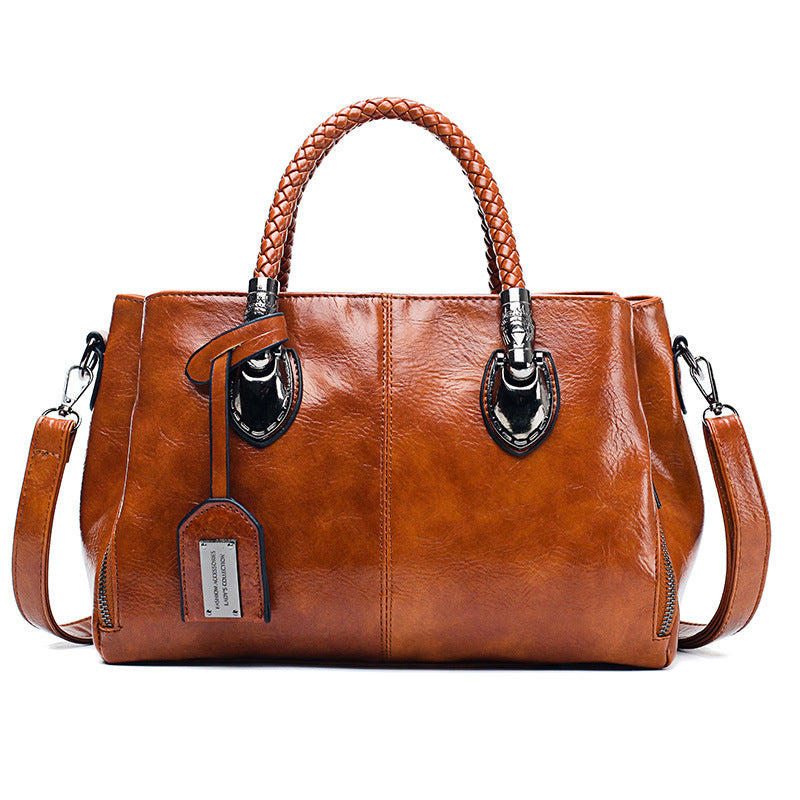 Borse di lusso vintage in pelle cerata da donna