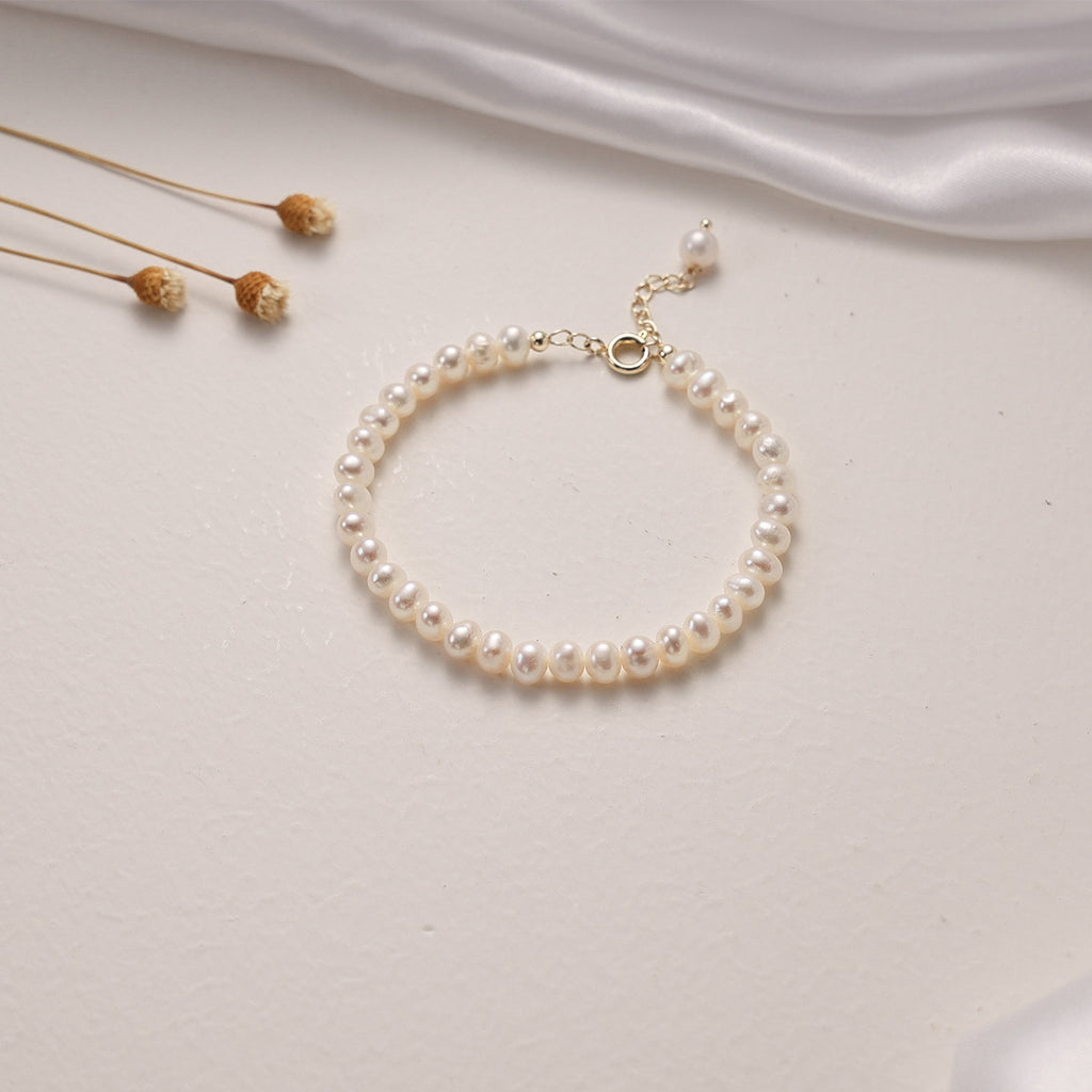 Bracelet pour femme avec perles d'eau douce naturelles