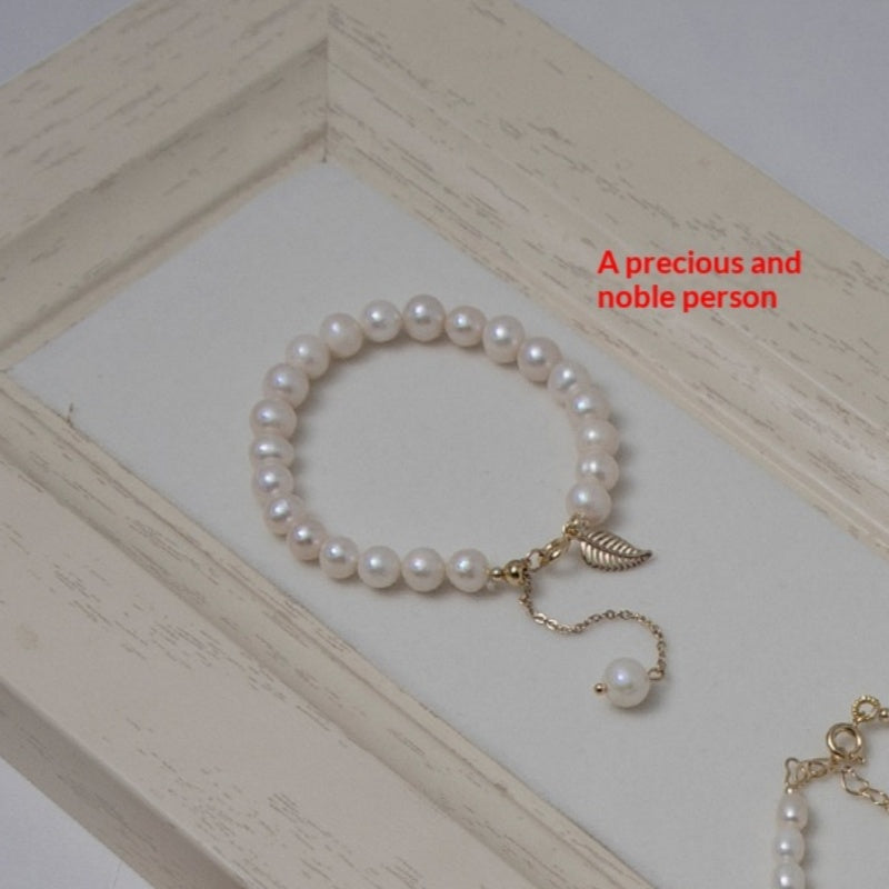 Bracciale da donna con perle d'acqua dolce naturali