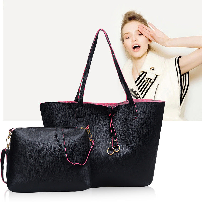 Set di due pezzi con borsa a tracolla da donna con nastro alla moda