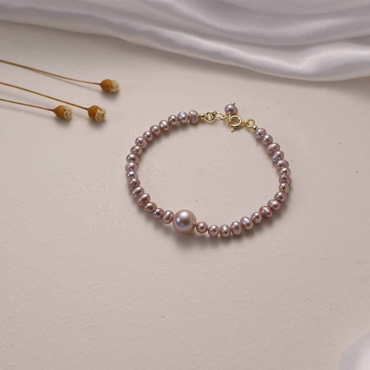 Bracciale da donna con perle d'acqua dolce naturali