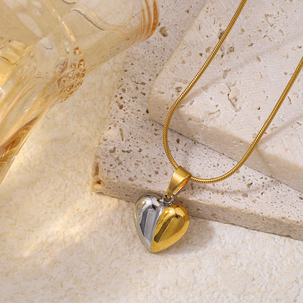 Collane cuore bicolore elegance