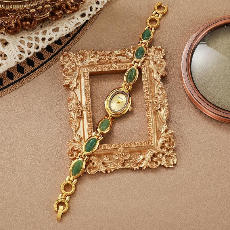 Bracciale con pietra naturale Dongling e occhio di tigre