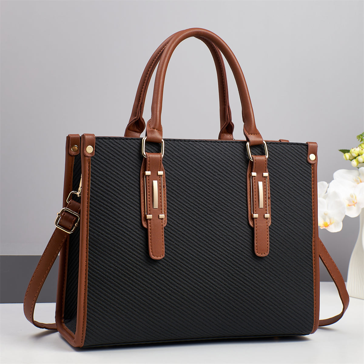 Squisita borsa di lusso firmata - Borsa a tracolla da donna in pelle di alta qualità con fodera in nylon e chiusura a catena, elegante e alla moda.
