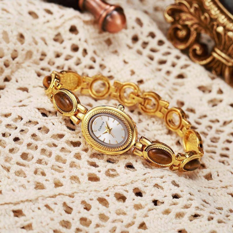 Bracciale con pietra naturale Dongling e occhio di tigre