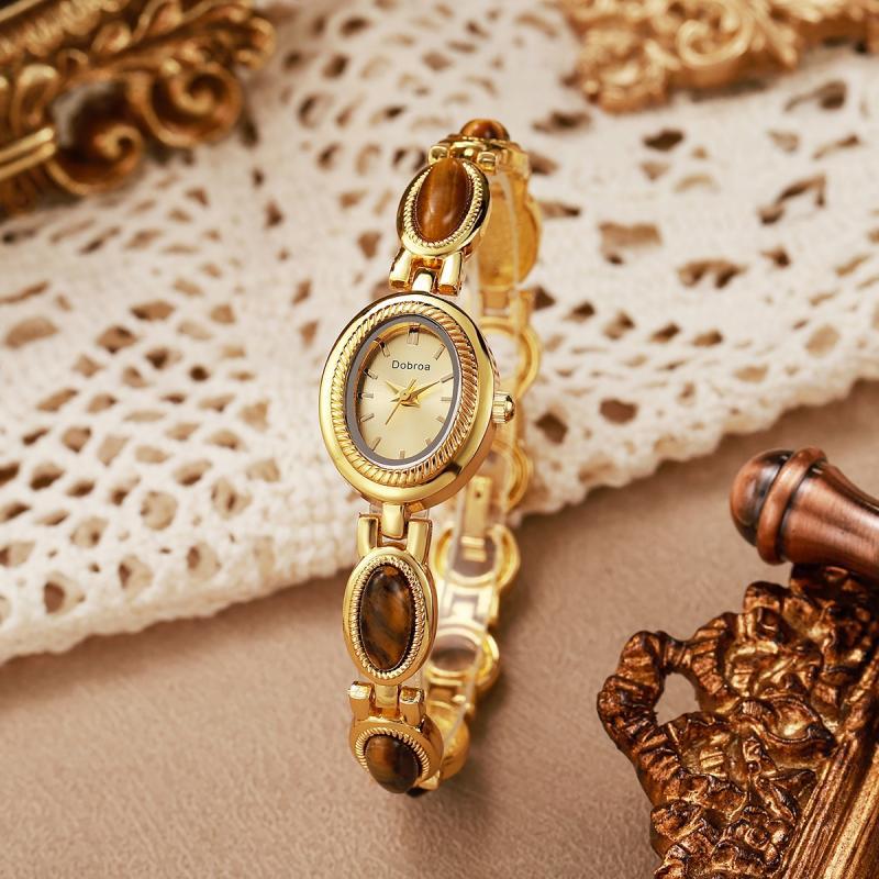 Bracciale con pietra naturale Dongling e occhio di tigre