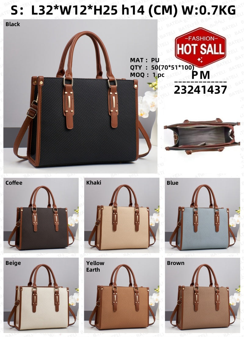 Squisita borsa di lusso firmata - Borsa a tracolla da donna in pelle di alta qualità con fodera in nylon e chiusura a catena, elegante e alla moda.