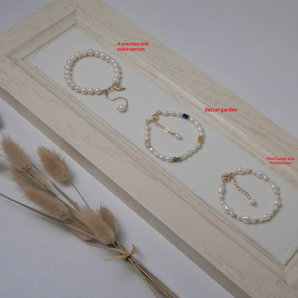 Bracciale da donna con perle d'acqua dolce naturali