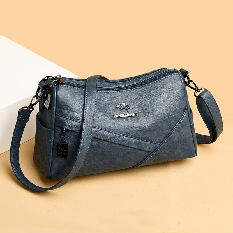 Nuova borsa a tracolla capiente in morbida pelle, alla moda