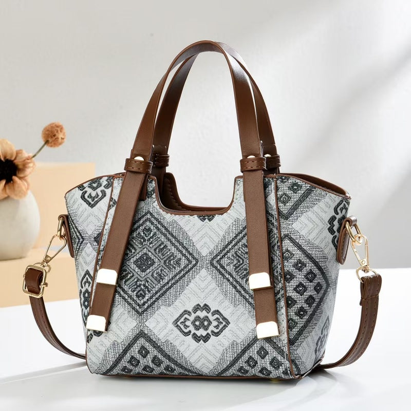 Nuovo modello Borsa a cuscino Boston a tracolla da donna con ricamo jacquard- Borse di lusso da donna