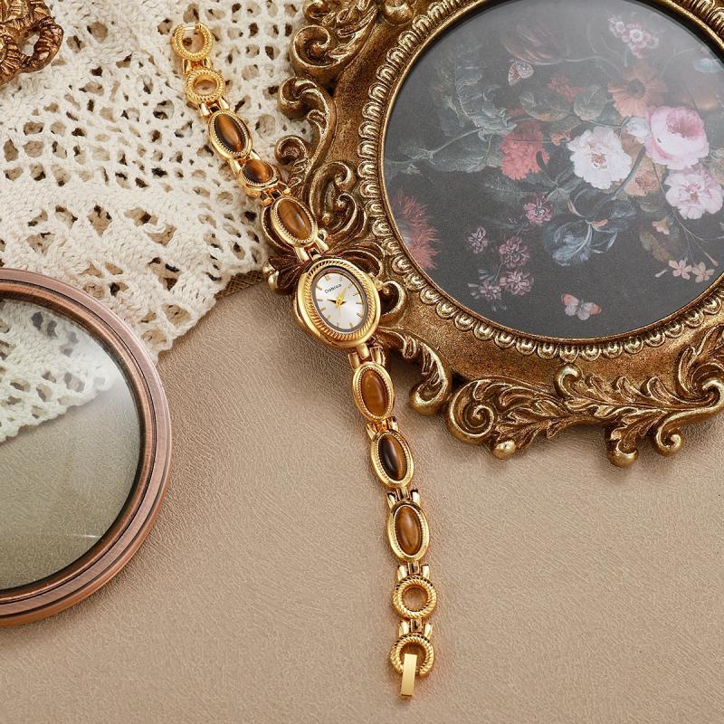 Bracciale con pietra naturale Dongling e occhio di tigre