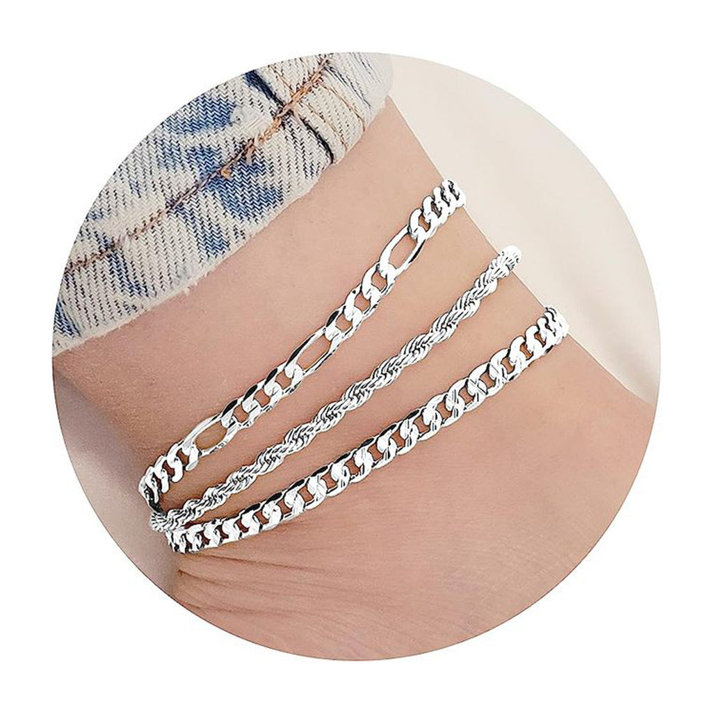Set di catene cubane in stile europeo e americano, bracciale da donna in acciaio inossidabile con motivo a graffetta