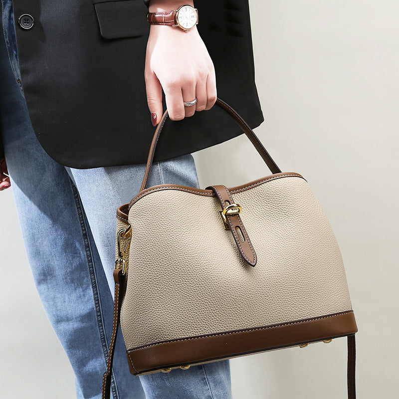 Borsa a tracolla da donna di grande capacità stile casual e colori a contrasto